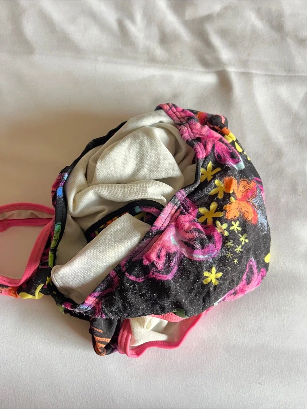 Speedo Girls Floral Butterfly Racerback One Piece Swimsuit Swimwear Size 14